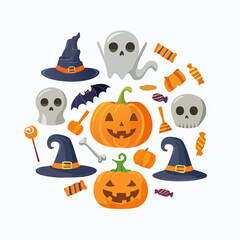 vector set of halloween themes