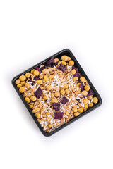 Mixed Grains Soybeans Rice Beans Five Grain Combo in Black Dish Healthy Food Ingredients