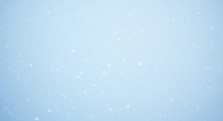 Fototapeta premium 静かに舞う雪 淡い青の背景 幻想的. AI Generated