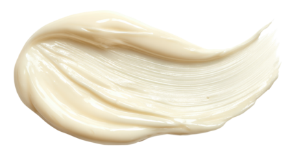 Creamy, light beige cosmetic smear