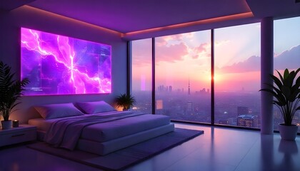 Virtual reality interface with holographic HUD elements, transparent panels, and digital glow, sci-fi background .