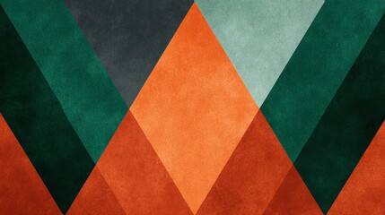 Retro Geometric Color Block Pattern