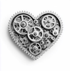 heart-shaped clockwork gears