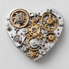 heart-shaped clockwork gears