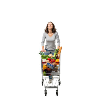 woman with shopping cart