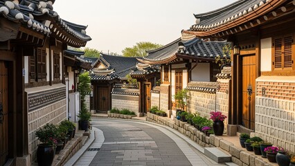 Fototapeta premium Traditional Korean Hanok Village