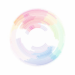 Obraz premium Optical illusion of motion and gradation color flat effect abstract geometric background of bright glow perspective vector art eps10 for business brochure flyer party design banners cover report 1