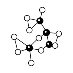 Obraz premium Molecules line art for web and graphic design on white background