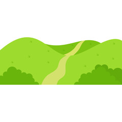 Obraz premium Green Field Illustration