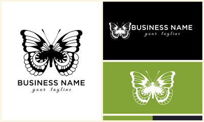 Butterfly logo design variations.