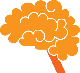 vector illustration of a brain cloud