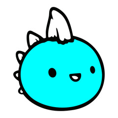 Dino Cute Happy Face Stegosaurus Dinosaur Sweet Funny