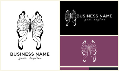 Elegant Butterfly Logo Design Variations.