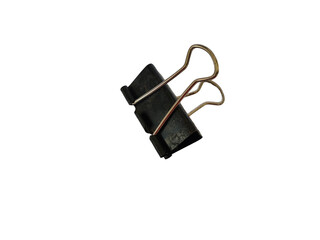 Black Binder Clip with Silver Wire Handles