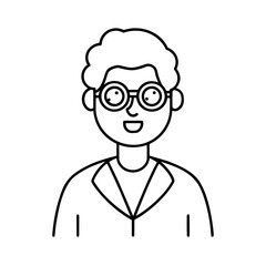 Obraz premium Optometrist line art for web and graphic design on white background