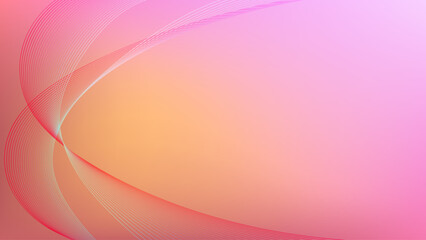 Wavy blended lines with pink and peach gradient mesh abstract background nice for wallpaper or banner