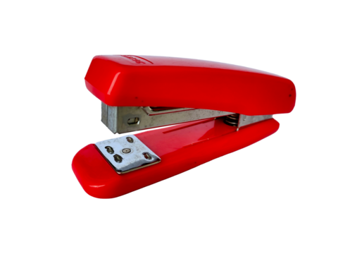 Red Office Stapler for Securely Fastening Papers