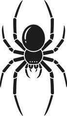 A striking illustration of a spider rendered in a pixel art style.