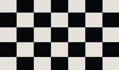 Black and White Checkerboard Pattern Vector Illustration