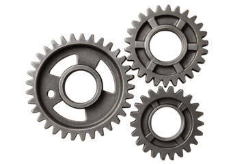 Industrial gears mechanical engineering gearwheel cogwheel mechanism metal machine part design concept