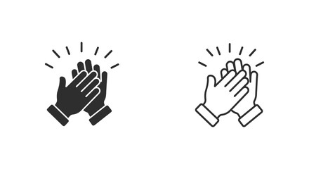 applause icons showing hands clapping in celebration