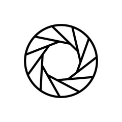 Aperture icon vector design templates simple and modern concept isolated on white background