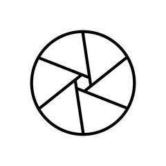 Aperture icon vector design templates simple and modern concept isolated on white background