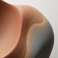 Obraz premium Abstract conceptual curves forming a layered organic composition