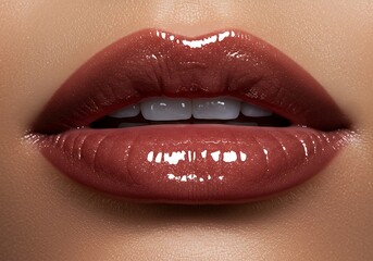 Glossy Mauve: A Close-Up