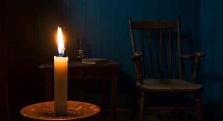 Candlelight's Embrace: A Quiet Room