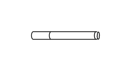 a simple line drawing of a cylindrical object