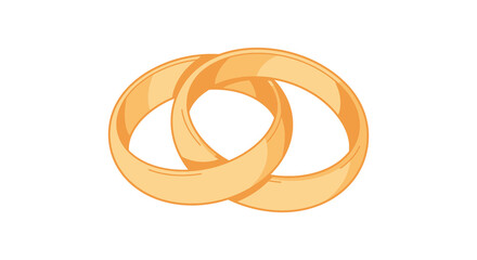 two intertwined gold rings symbolizing love and commitment