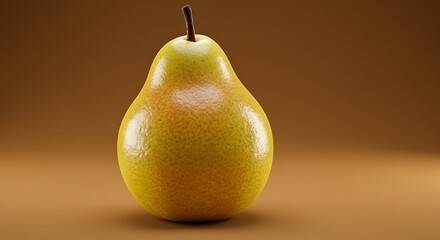 Golden Hour Pear: 3D Rendered Still Life