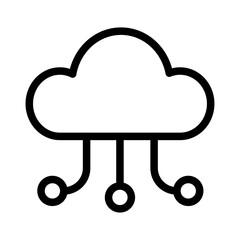 Cloud Data Flow Line Icon of Cloud Infrastructure Icon Set