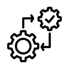 Process Optimization Line Icon of DevOps Icon Set