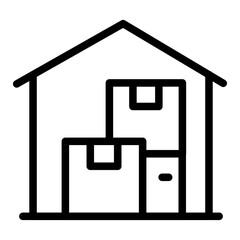 Product Barcode Line Icon of Warehouse Management Icon Set