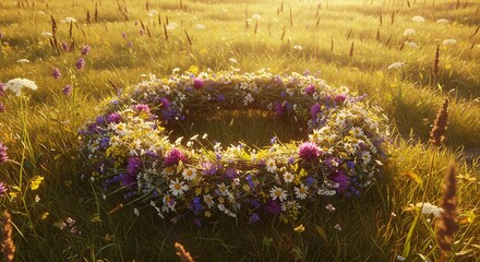 Golden Hour Floral Circle