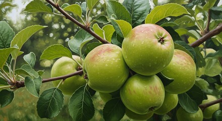 Green Apples, Orchard Harvest