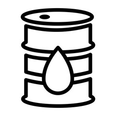 Crude Oil Barrel Line Icon of Commodities Icon Set