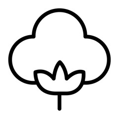 Cotton Plant Line Icon of Commodities Icon Set