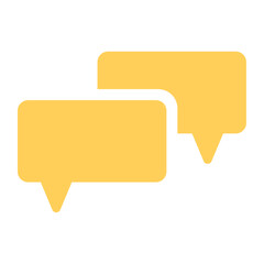 Flat Chat Bubble Icon Design