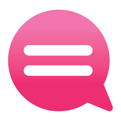 Flat Chat Bubble Icon Design