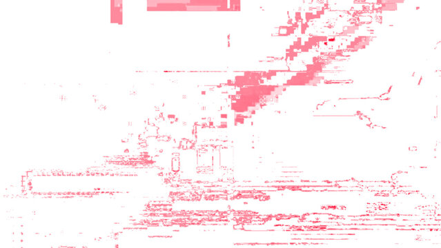 Cyberpunk Street Light Motion with VHS Effect and Pixel Elements. Techno glitch style backdrop. Glitched banner with TV noise, Glitch camera effect. TV scan line monitor. Data noise texture