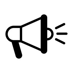 Media Announcement Line Icon of Public Relations Icon Set