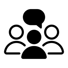 Community Engagement Line Icon of Public Relations Icon Set