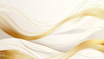 和風金粉背景/筆のライン/高級感