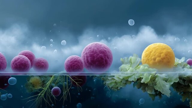 Detailed microscopic view into syphilis infection pathology, medical disease with bacterium pathogen showing organisms unique cell biology and scientific structure