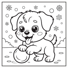 Winter Scenes Coloring Pages