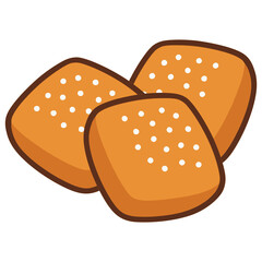 Schmalzkuchen Germany doughnut flat color vector illustration template design
