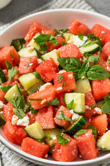 Organic Healthy Feta Watermelon Salad